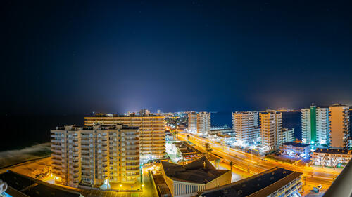 Views from the balcony at night